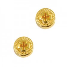 DQ Metall Schieber Perle Kreuz Ø 8mm Gold